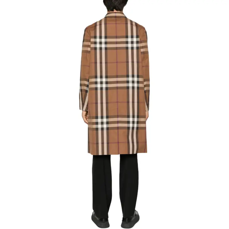 Burberry Single Breasted Checked Coat-3