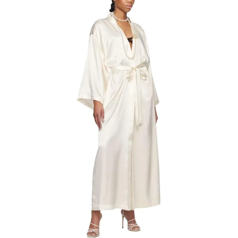 Blumarine Long Sleeved Dresses Women's Pearl White-3