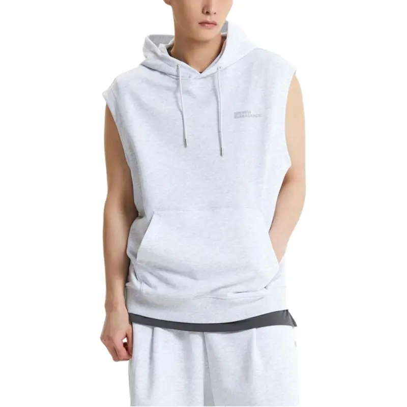 New Balance Uni NbscSEMI OVER FIT Tank Top Men's Light Gray-1