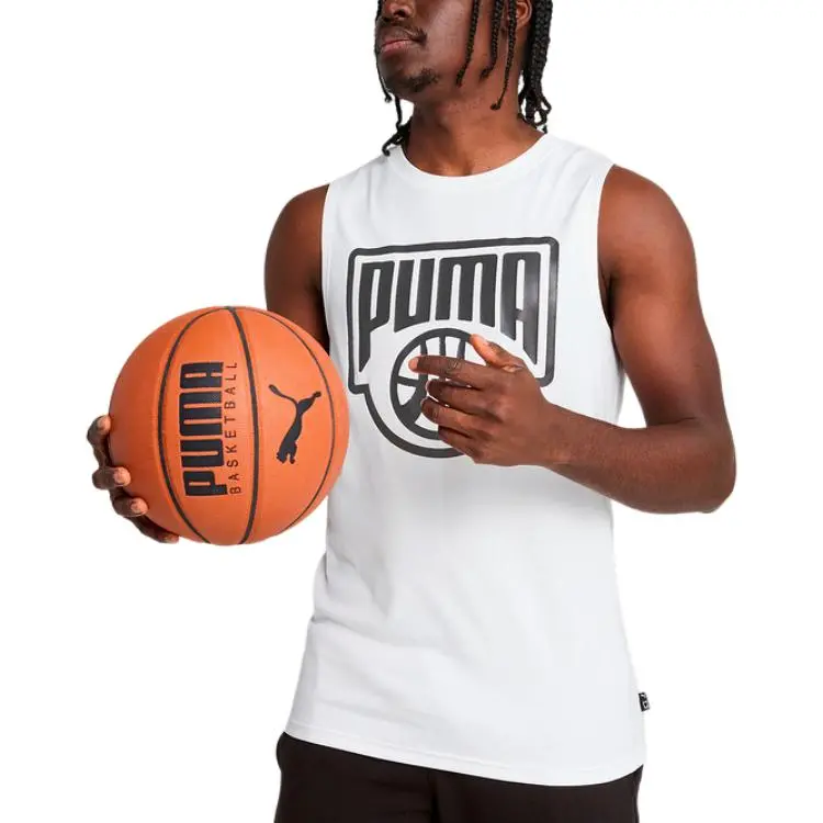 PUMA Tank Tops Men White-2