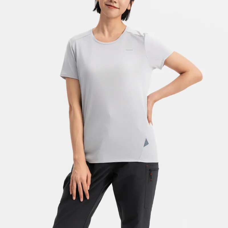 DECATHLON Regular T Shirt Women's Zinc Gray-4