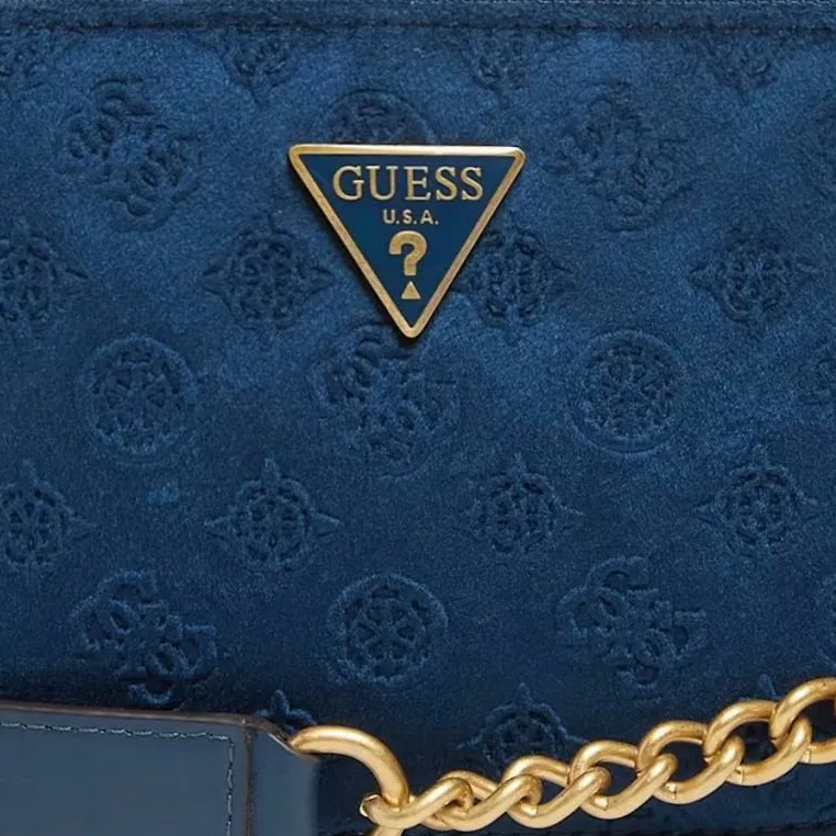 GUESS Velvet Camera Bags Crossbody Bag Shoulder Bag Women's Marine Blue-4