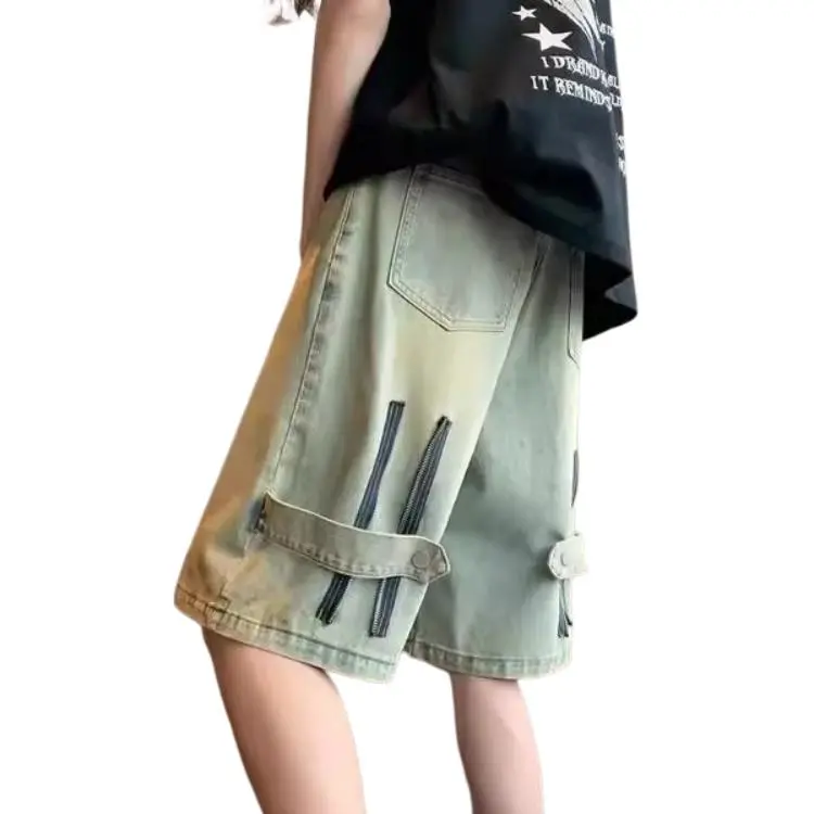 KVIV Denim Shorts Men Yellow Mud -2