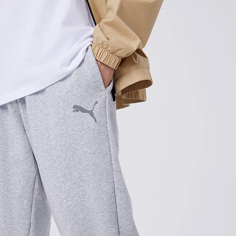 PUMA RELAXEDESS Knitted Sports Pants Men's Gray-4