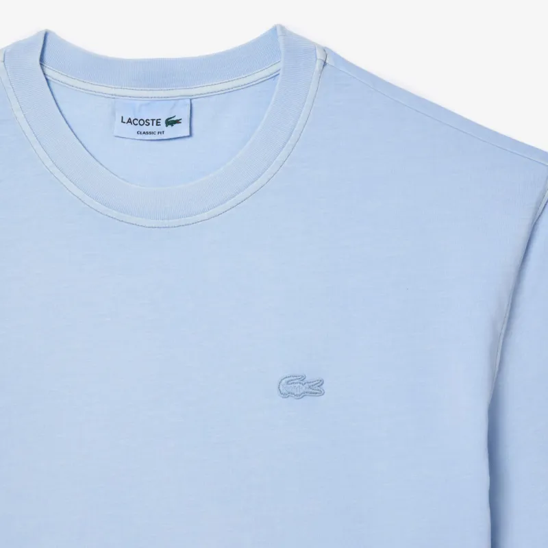 LACOSTE Logo embroidered Cotton T shirt-5