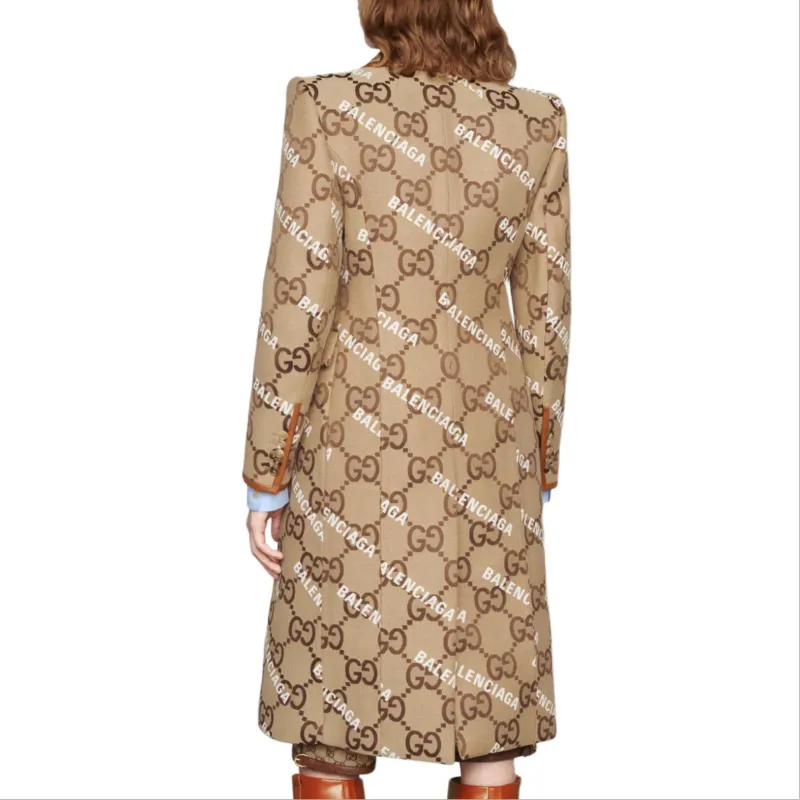 GUCCI FW23 Coats Coat Women's Khaki-2