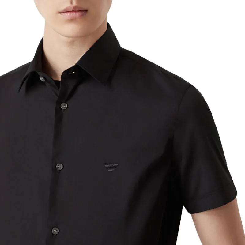 EMPORIO ARMANI Short sleeved Stretch Nylon blend Shirt-4