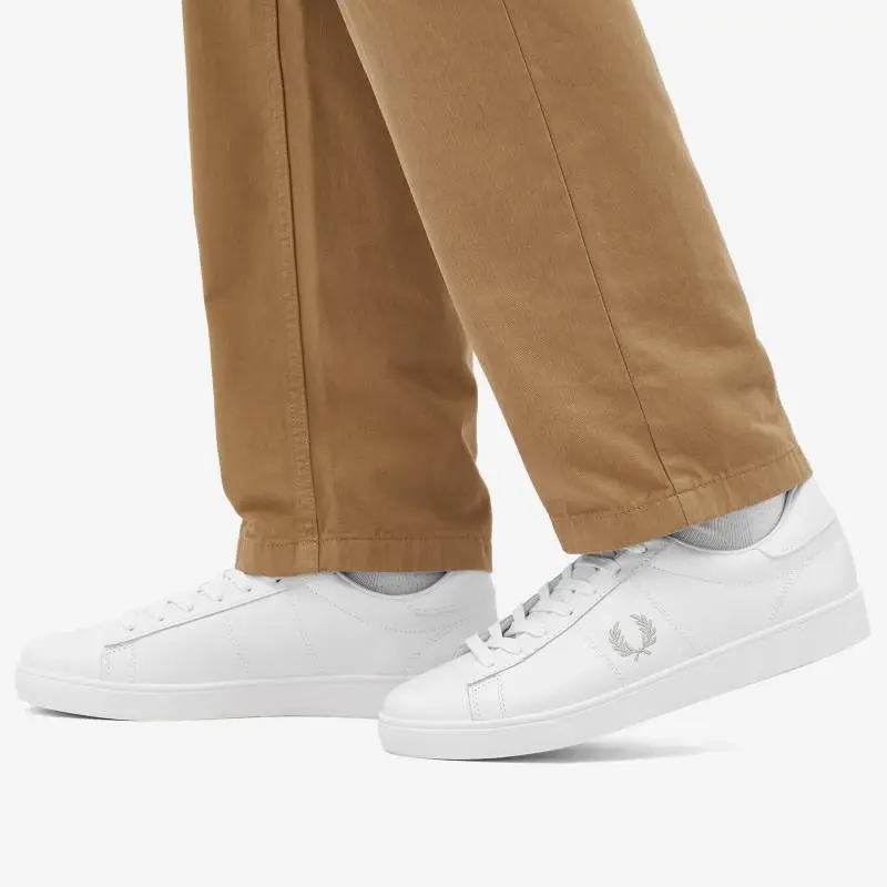 FRED PERRY Spencer Abrasion Resistant Low Top Skateboard Shoes Men's White-14