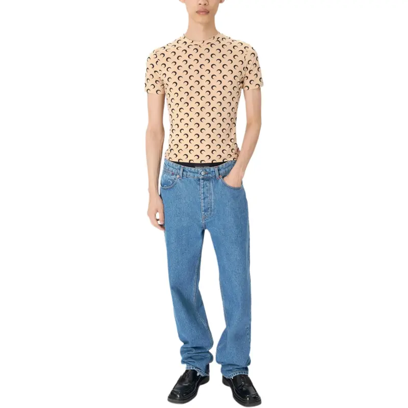 Marine Serre Crescent Print Crewneck T Shirt-1