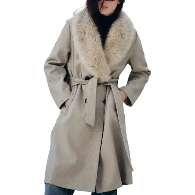 ZARA Coats Women's Gold Brown-2