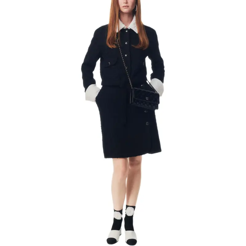 CHANEL 25P Spring Summer Preview Collection Jackets Coats Women's Black-1