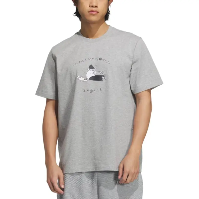 Adidas Originals SS25 T Shirt Men's Medium Heather Gray-1
