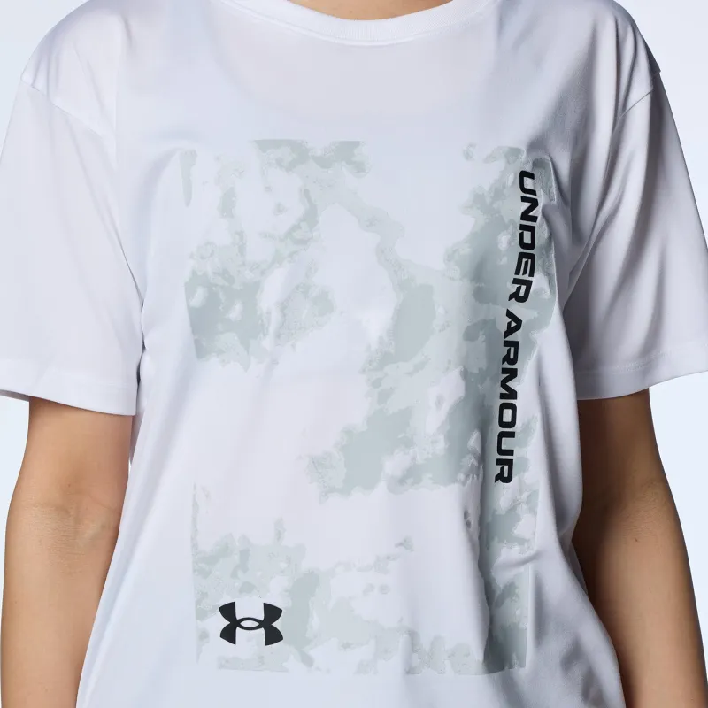 Under Armour Drop Shoulder Sleeve T Shirt Women's White-3