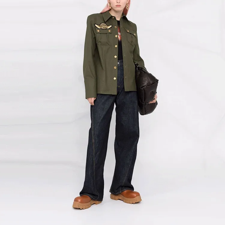 BALMAIN Jackets Women's Army Green-1