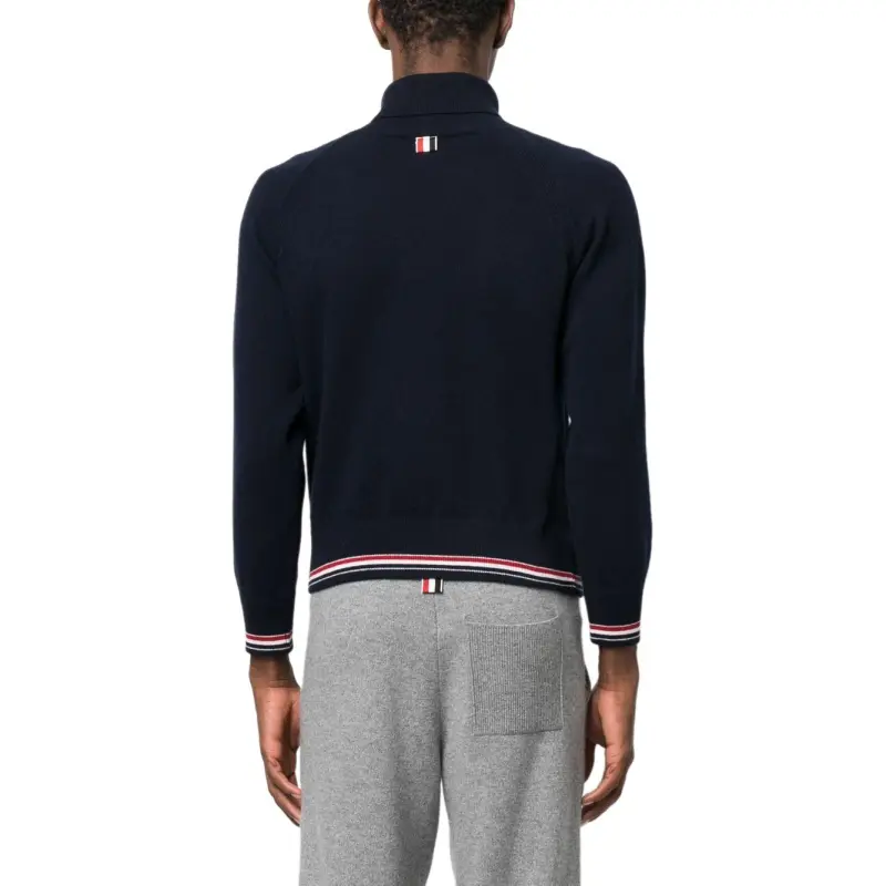 THOM BROWNE High Neck Knitted Sweater-4