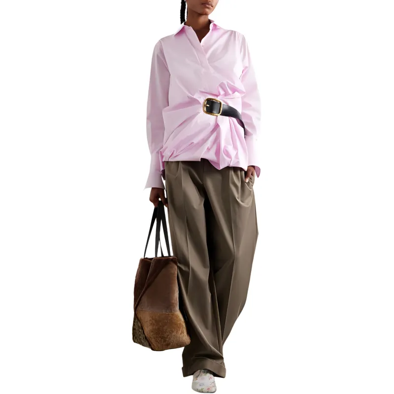 LOEWE Belted Shirt 'Pink'-2