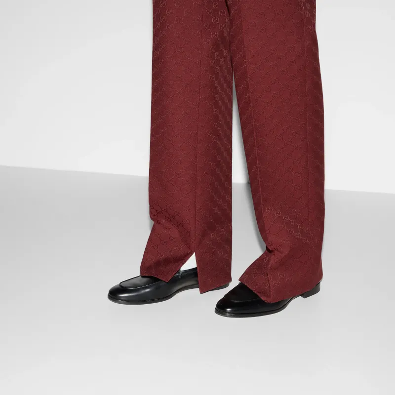 GUCCI Monogrammed Straight Leg Trousers-5