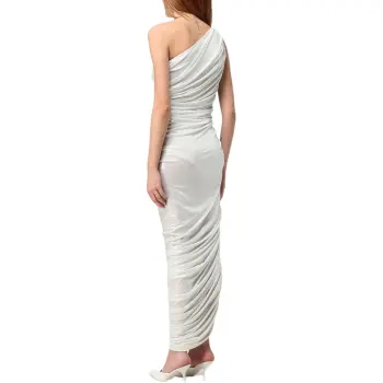 NORMA KAMALI Diana Asymmetrical Off shoulder Dress