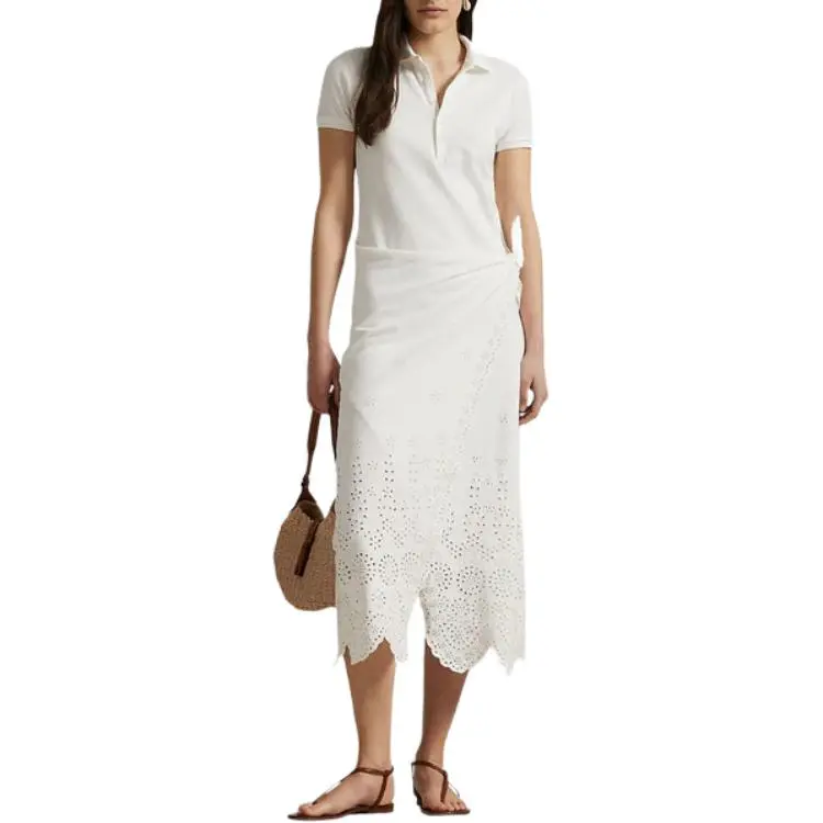 Polo Ralph Lauren Short Sleeved Dress Women's White-2