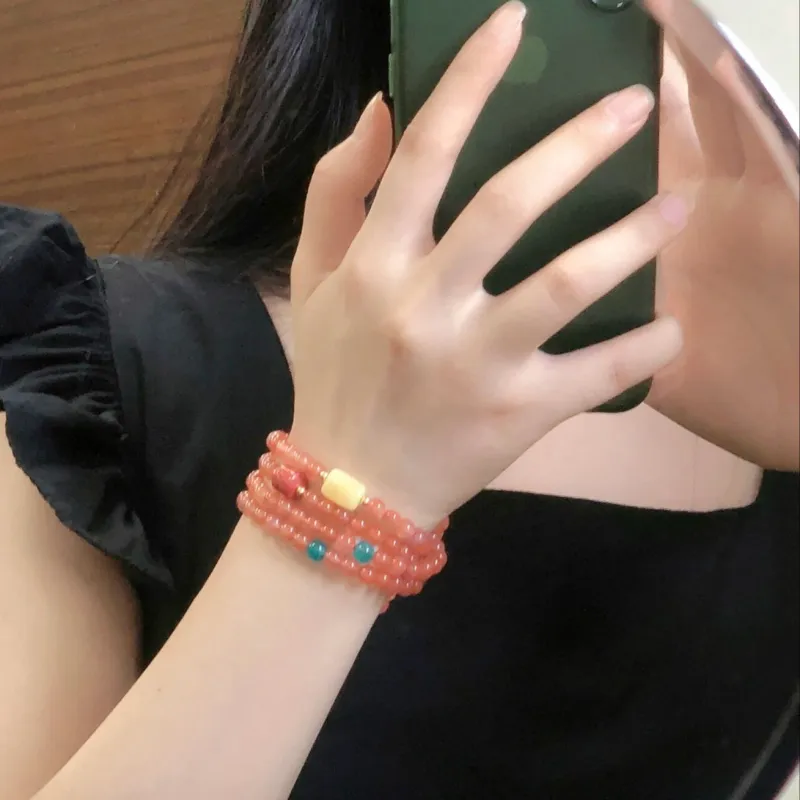 Fuxin Southern Red Agate Bracelets Women's-3