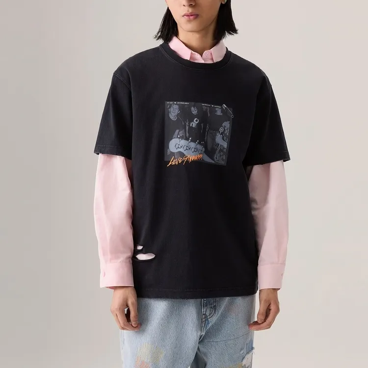 Levis T Shirts Men Black-2
