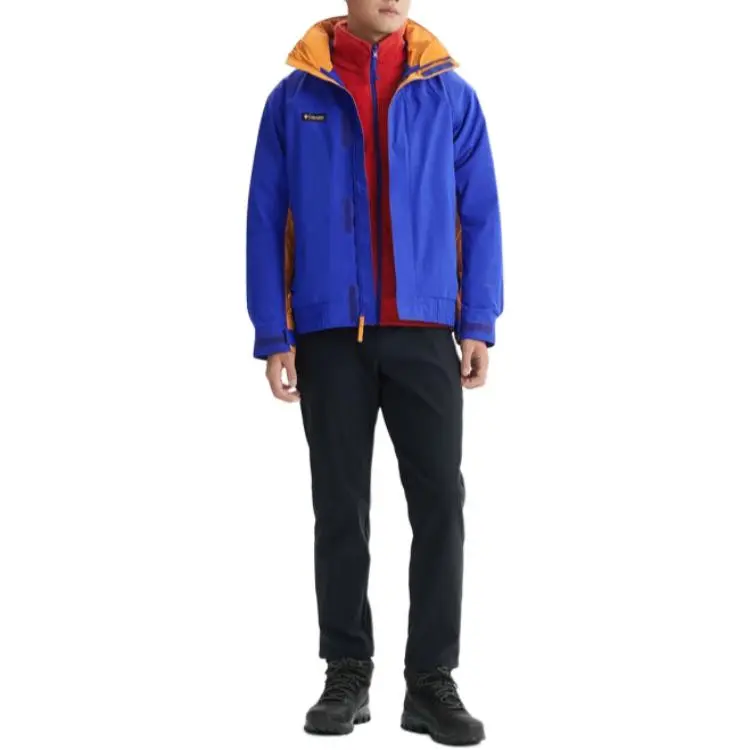 Columbia Waterproof And Windproof Windbreaker Jacket Men Blue-4