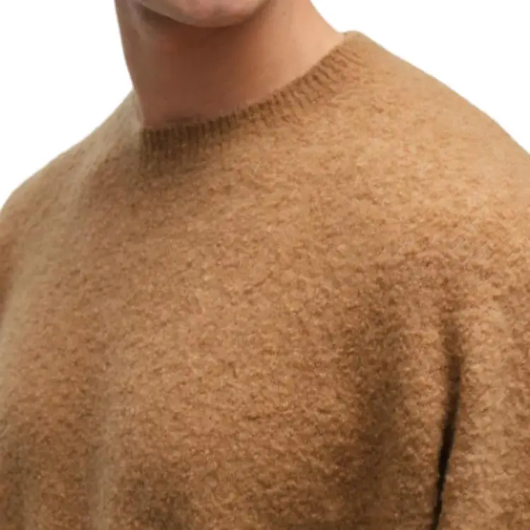 HUGO BOSS Relaxed-Fit Sweater In Cashmere And Silk Sweater Men's Khaki-3