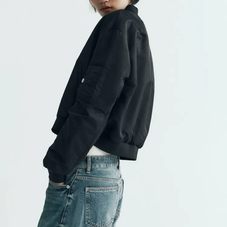 ZARA Jackets Coats Women's Black-3