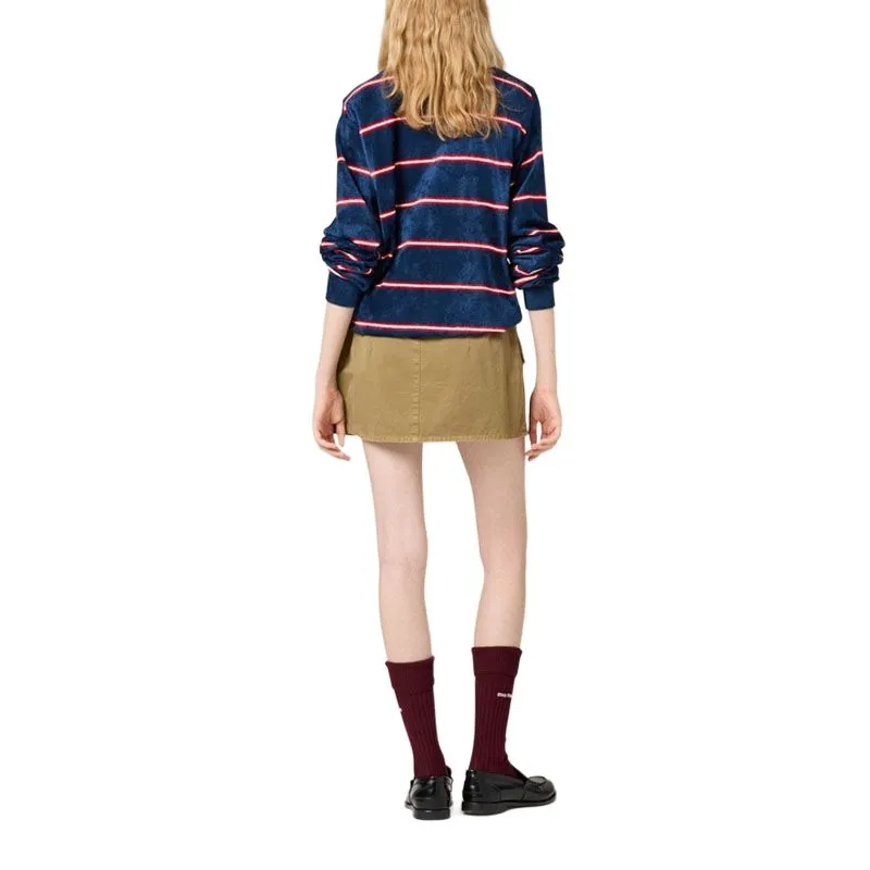 MIU MIU Polo Shirt Women's Blue Red-2