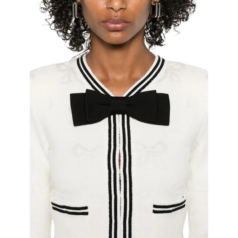 Self portrait Bow jacquard Jacket-4