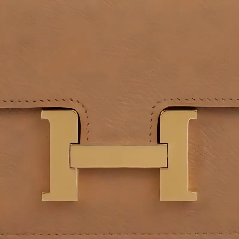 HERMES Constance Slim Epsom Leather Clutch Wallet Fanny Pack Women's 2S Sesame Color-2