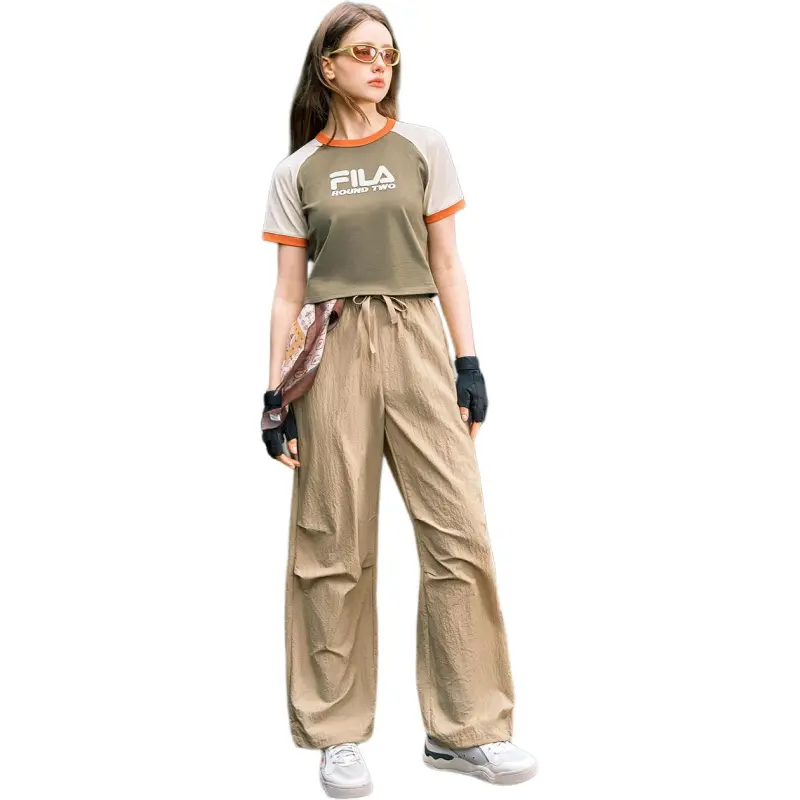 FILA FUSION SS25 Casual Pants Women's Sand Millet Brown BG-1