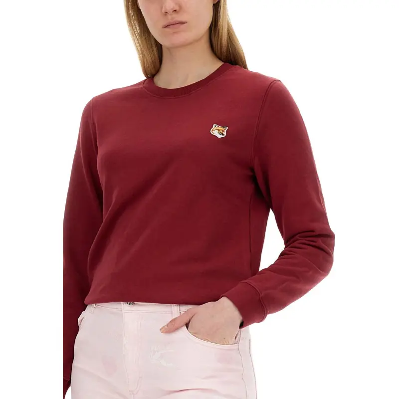 Maison Kitsune Fox Head Patch Crewneck Sweatshirt-3