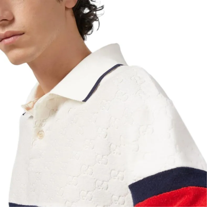 GUCCI Gg Terry cloth Polo Shirt-4