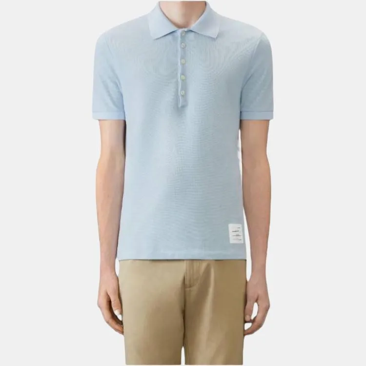 THOM BROWNE 4 Bar Short Sleeved Polo Shirt-3