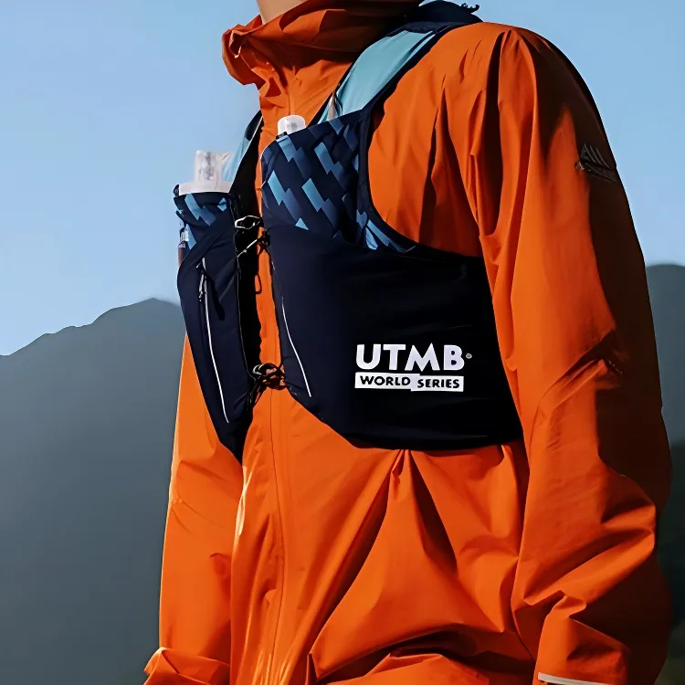 AONIJIE UTMB Collaboration Mountaineering Bag Outdoor Bag Polyester 12L Blue Unisex-4
