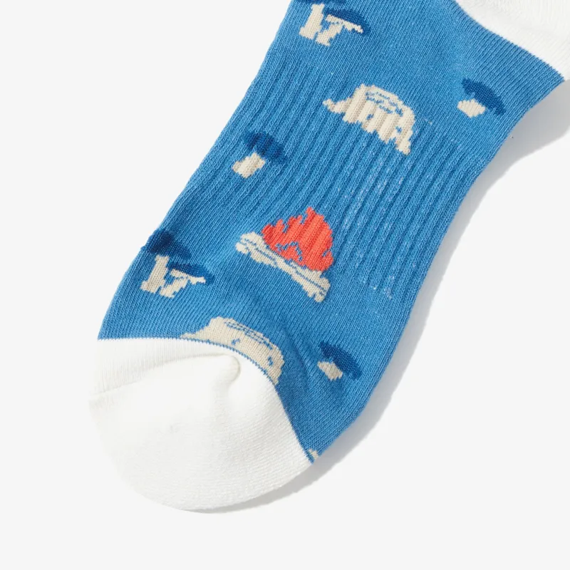 THE NORTH FACE CAMPING COOLMAX MID SOCKS Mid Calf Socks Unisex 1 Pack Gray Blue-3