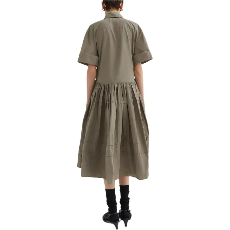JIL SANDER Short Sleeved Midi Shirt Dress-1