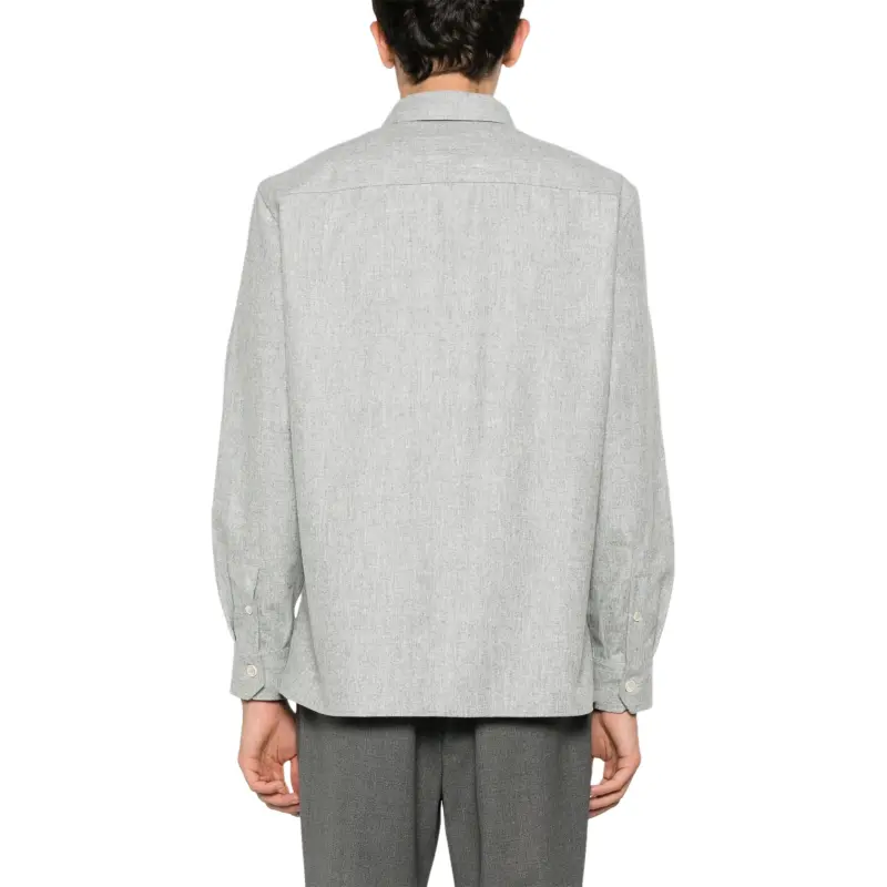 Brunello Cucinelli Flap Pocket Long Sleeved Shirt-3