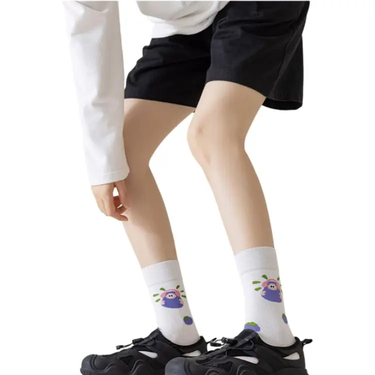 COTTON CHEESE Mid Calf Socks Unisex 5 Pack-6