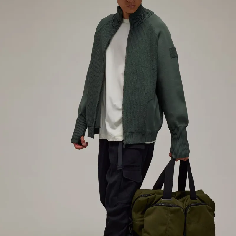 Adidas FUNNEL NECK KNIT SWEATER Unisex Gray Stone Green-4