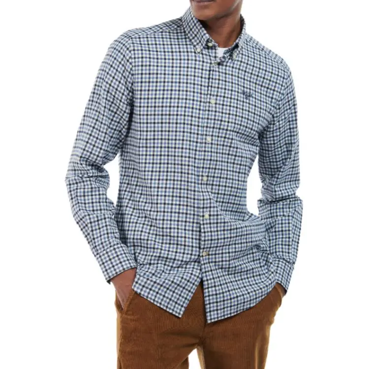 BARBOUR Shirts Men Blue-2