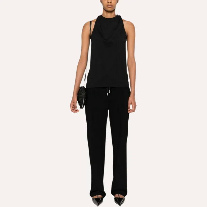 COURREGES Logo Embroidered Tank Top-3