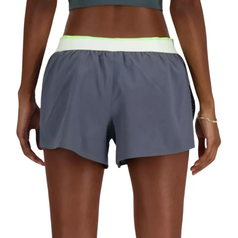 New Balance Race Day Split Casual Shorts Women's Gray-3