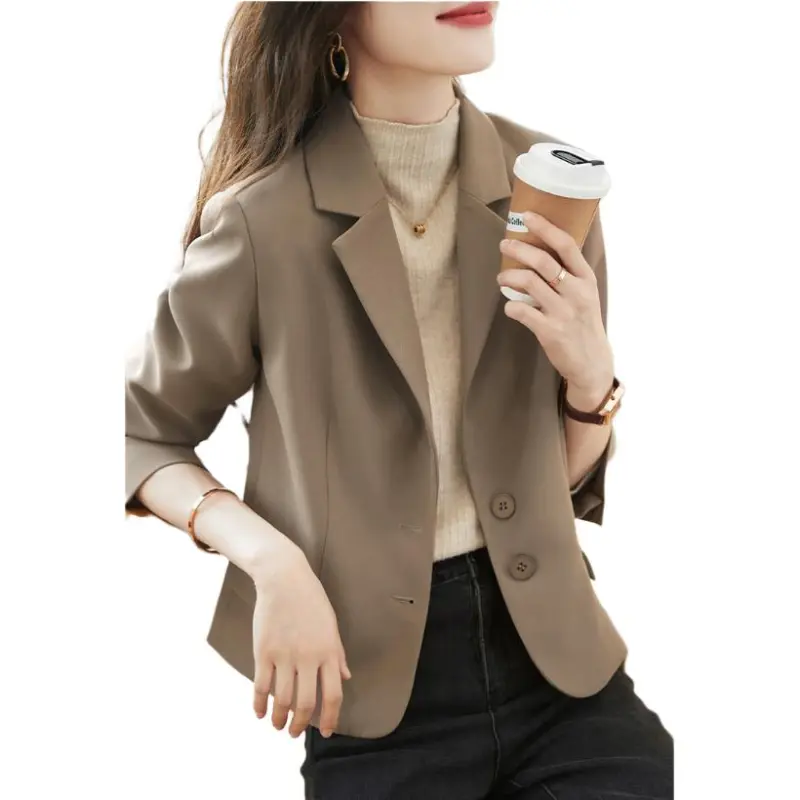 Mo Han Yi Mei Business Suit Women's Gray Coffee-4