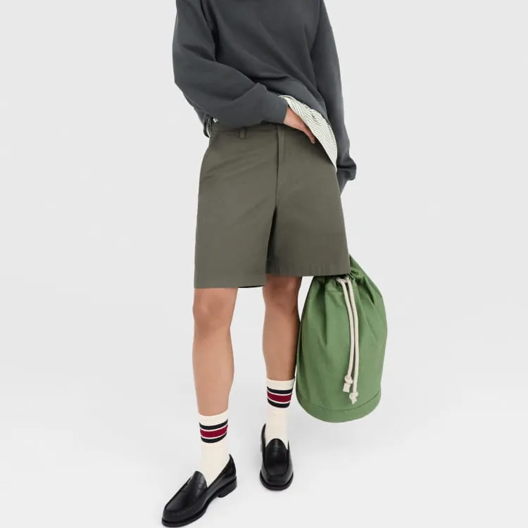 UNIQLO Cotton Sling Bag Regular Unisex Green-4