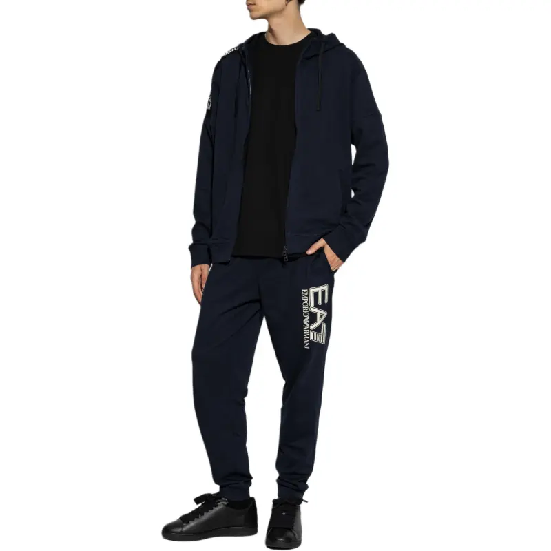 EMPORIO ARMANI Logo Printed Zipped Hoodie-3
