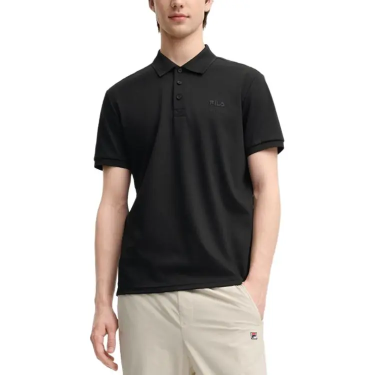 FILA x M.C.ESCHER Polo Shirt Men's Jet Black-2