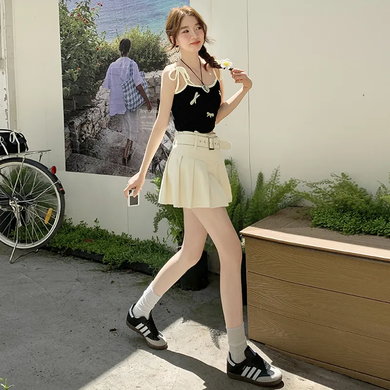OROI Casual Short Skirts Women's Apricot-5