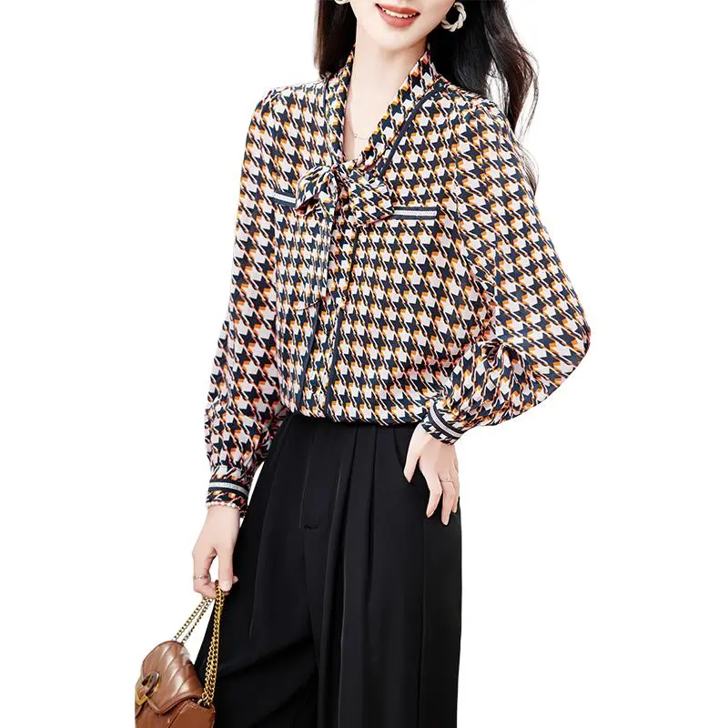 Yi Mengyuan Shirt Women's Houndstooth-1